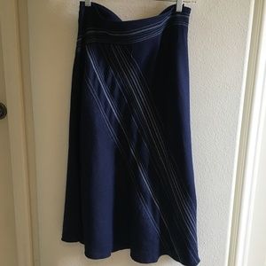 Eileen Fisher A-Line Asymmetrical Linen Skirt